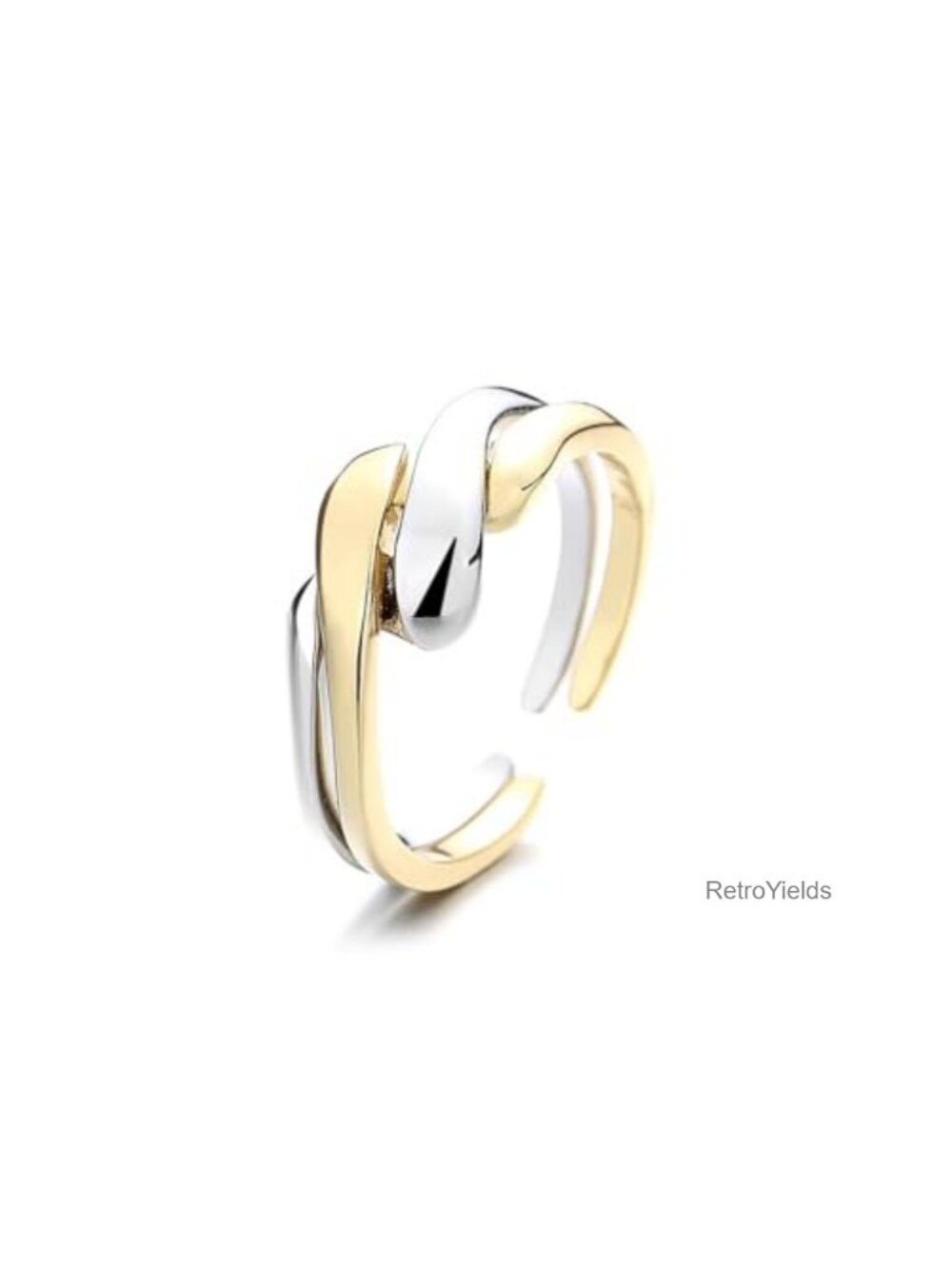 Silver Plated Star of David Ring Copper Plated Adjustable Open Band